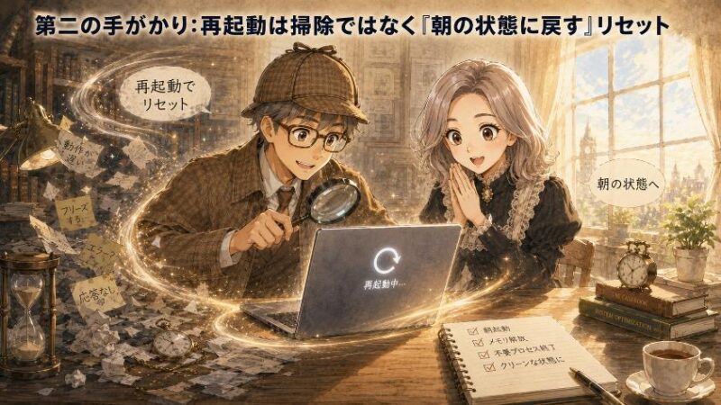 3.　第二の手がかり　再起動は掃除ではなく「朝の状態に戻す」リセット