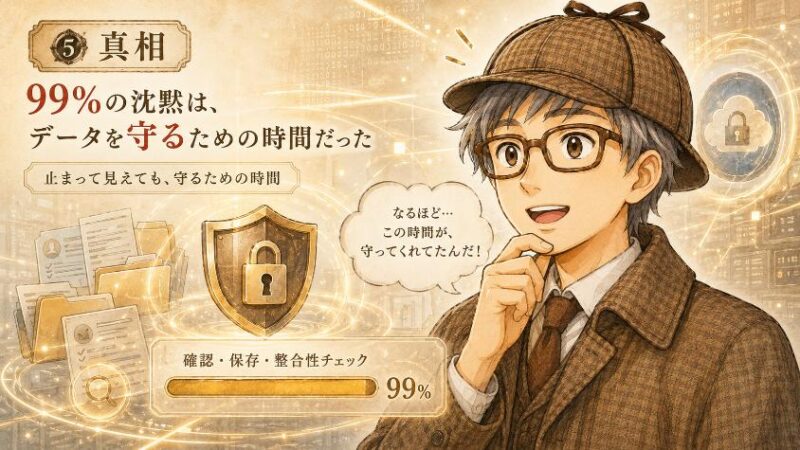 5.　真相　99%の沈黙は、データを守るための時間だった