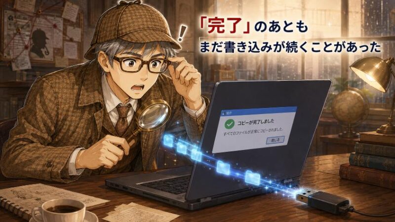 3.　第二の手がかり　パソコンは「書き終わったフリ」をしていた