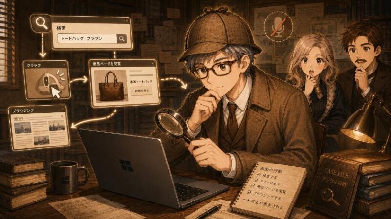 2.　第一の手がかり　広告に出るのは「画面でした行動」だけ
