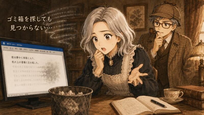 1.　依頼人テルさんの謎　ゴミ箱を探しても「前の文章」が見つからない
