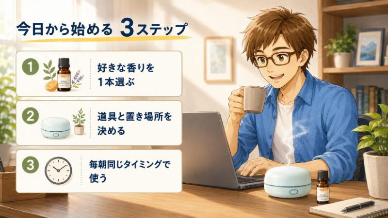 5.　今日から始める「小さなアロマ習慣」3ステップ