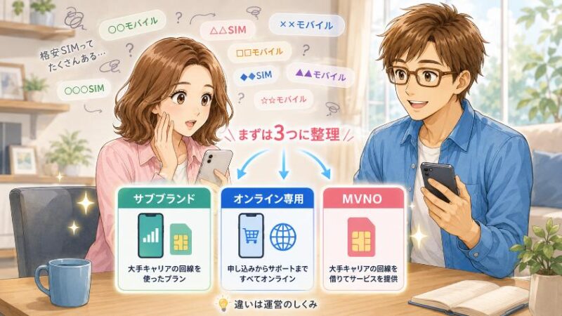 1.　結論：格安SIMは「たった3種類」に整理できる