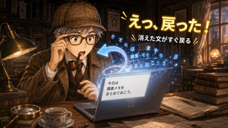 1. 消えたはずの文章が、一瞬で戻ってきた