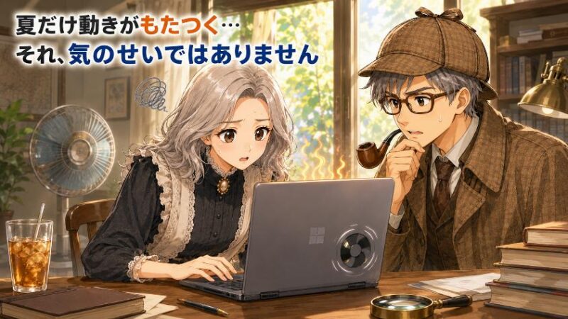 1.　夏になるとパソコンが遅い。気のせい?それとも本当?