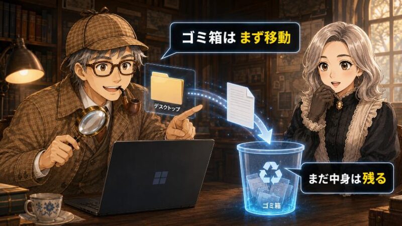2.　第一の手がかり　ゴミ箱は「削除」ではなく「移動」だった