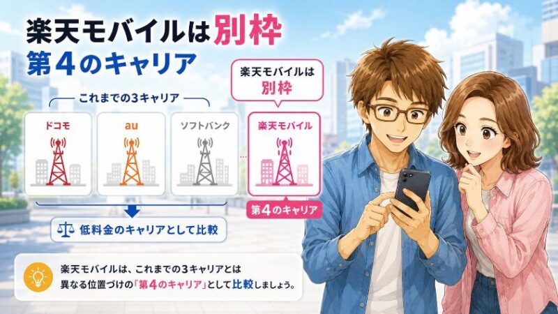 7.　楽天モバイルは格安SIM？“第4のキャリア”という位置づけ