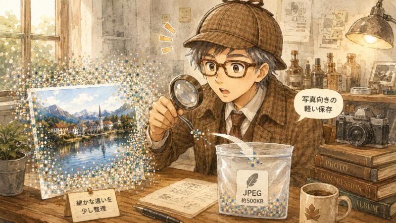 3.　第二の手がかり　JPEGは"間引き上手"な詰め方だった