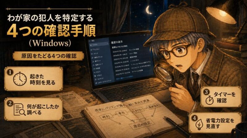 6. わが家の犯人を特定する 4つの尋問手順(Windows)