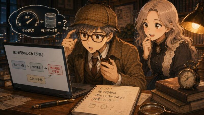 2. 第一の手がかり 残り時間は「測って」いない、「予想して」いる