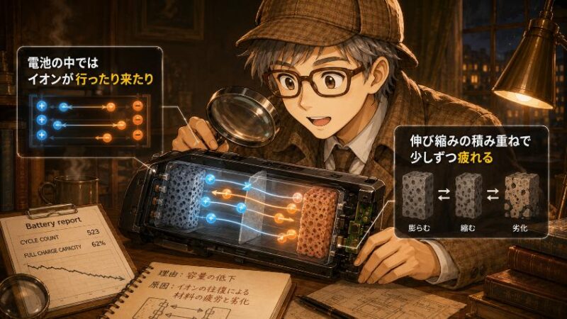 3. 第二の手がかり リチウムイオン電池は「伸び縮みするスポンジ」だった