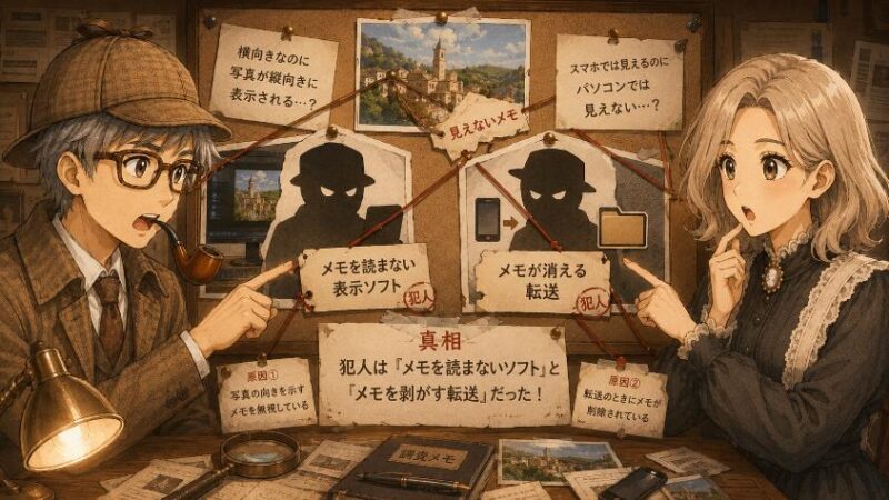 5.　真相　犯人は「メモを読まないソフト」と「メモを剥がす転送」だった