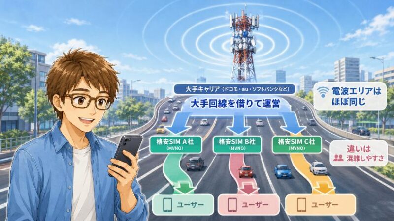 2.　そもそも格安SIMとは？「回線を借りる」仕組み