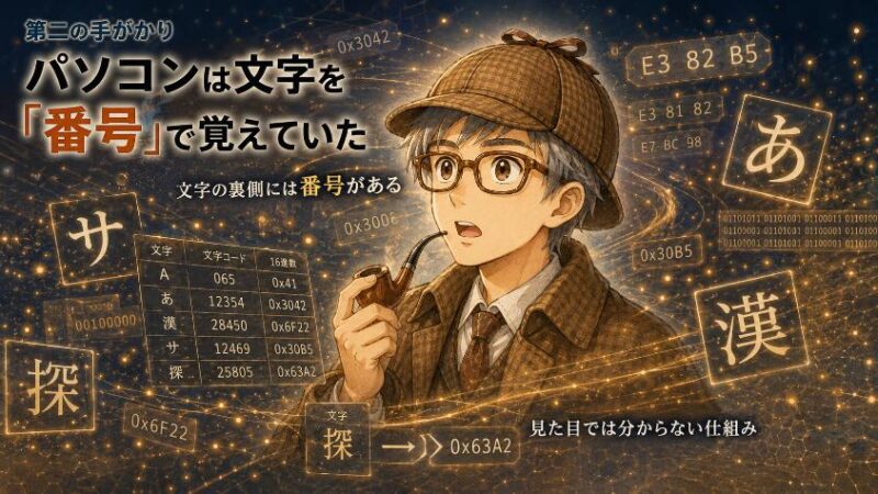 3. 第二の手がかり パソコンは文字を「番号」で覚えていた