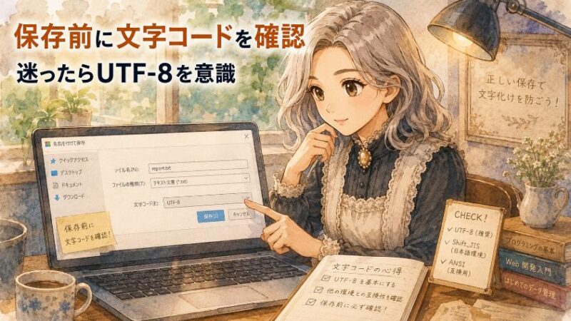 7. 文字化けを防ぐには 保存時の文字コードの心得