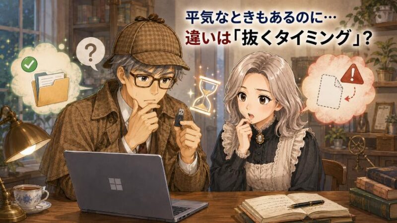 1.　いきなり抜いても壊れない人と、ファイルが消えた人　何が違うのか?
