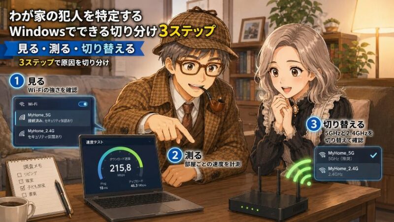 6.　わが家の犯人を特定する　Windowsでできる切り分け3ステップ