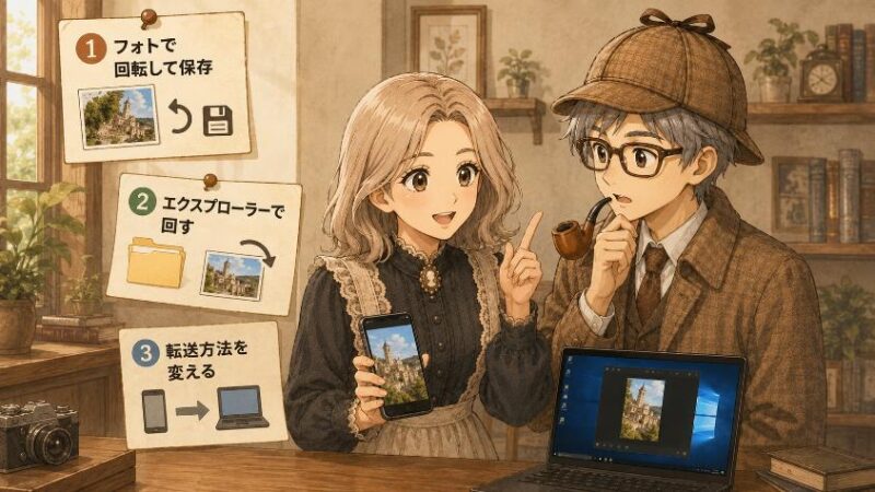 7.　対処の選び方　向きを直す3つの方法（Windows）